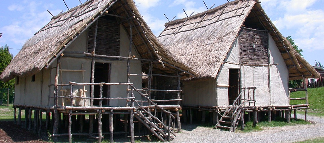 Open air museum: reconstruction of the two houses